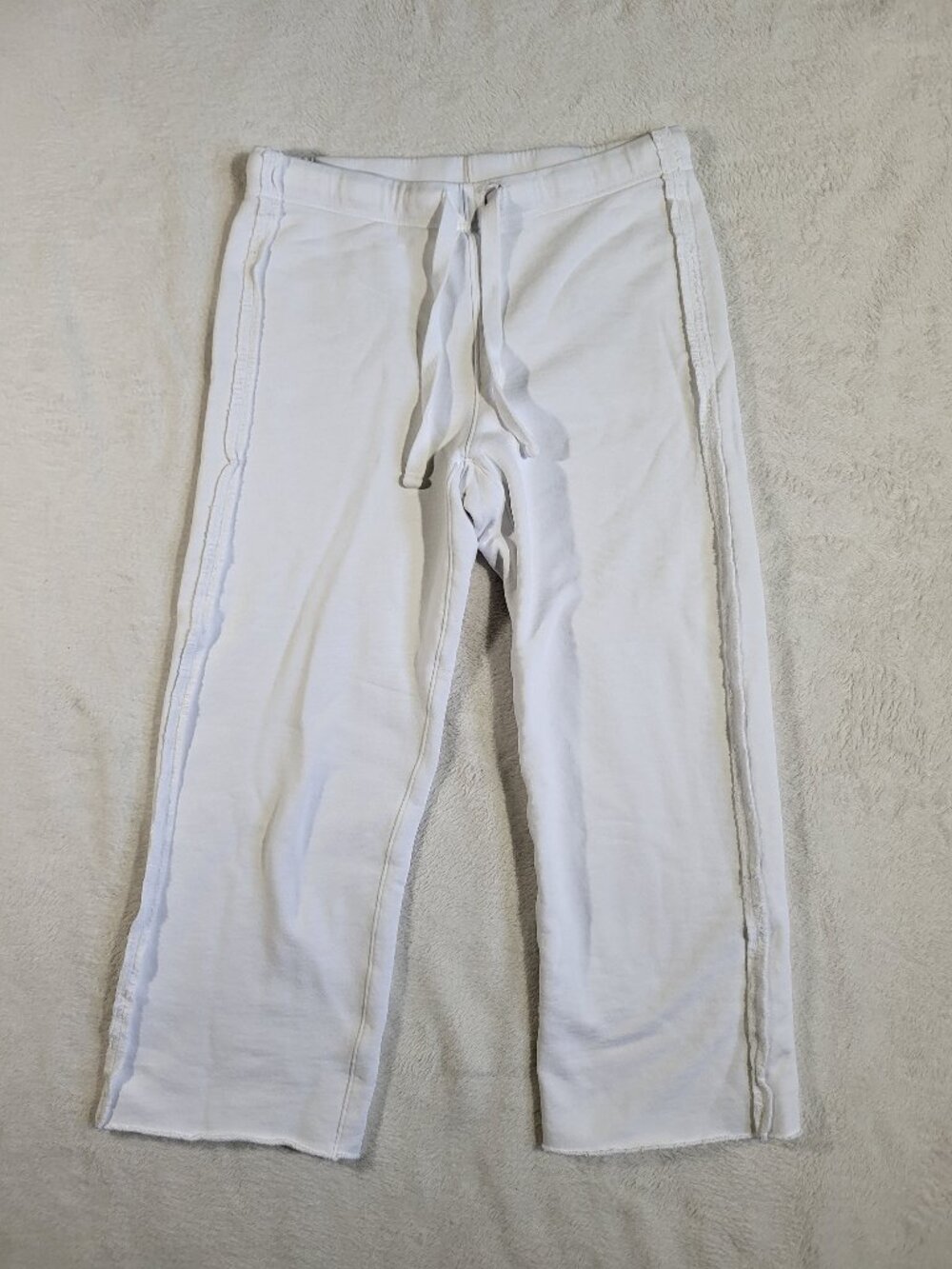 Frank & Eileen White Cropped Sweatpants - Small